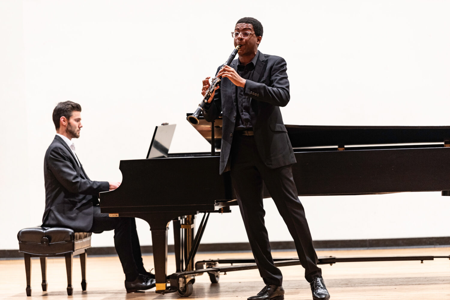 Saxophonist performing with piano accompaniment at the 2026 Byrd Competition